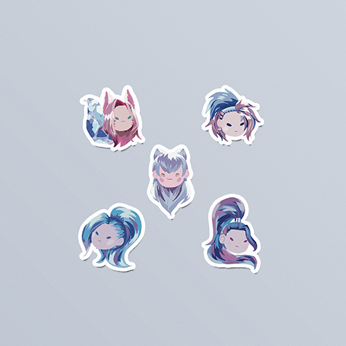 kda holographic stickers